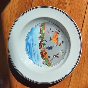 Villeroy & Boch Design Naif Rim Soup Bowl #3-Old Village Square, 8.5